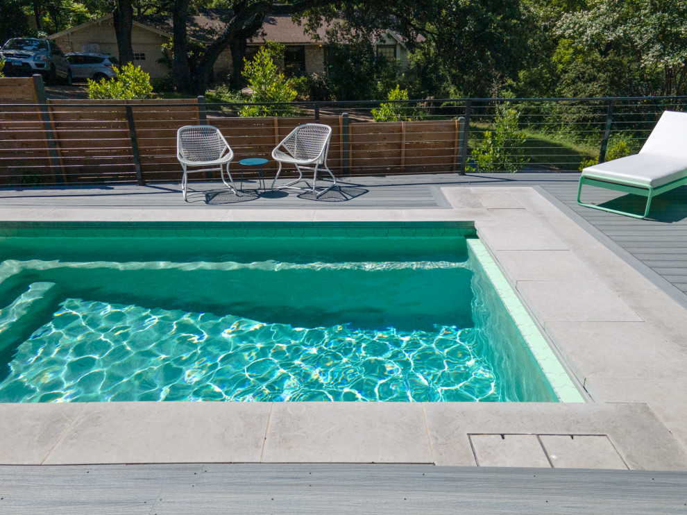 Texas Tiny Pools: Lichen Star & Cross Waterline - Modern - Pool ...