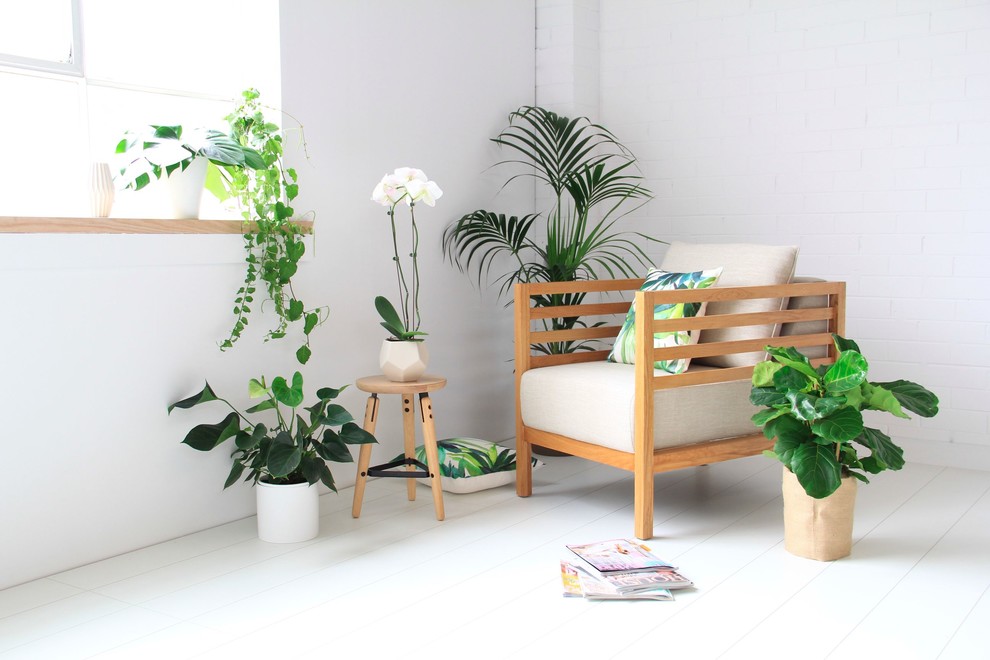 Inspiration for a scandinavian living room in Melbourne.