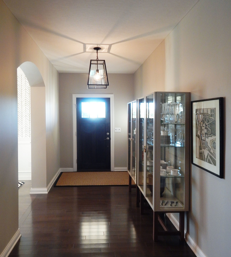 Hallway - transitional hallway idea in Columbus