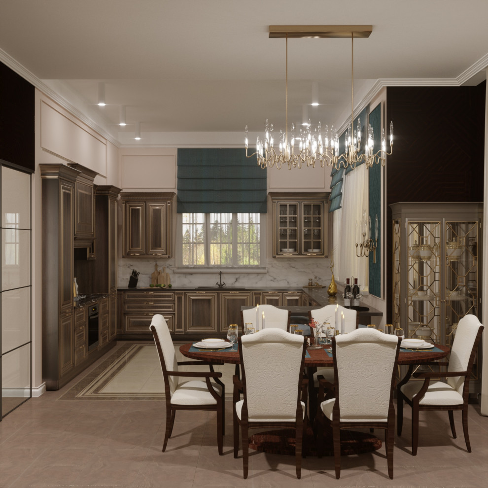 Визуализация кухни-гостиной