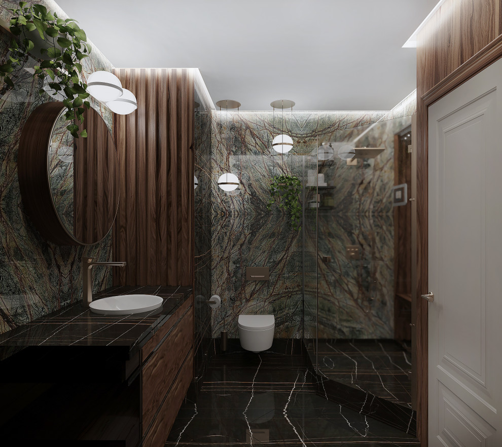 Дизайн интерьера "Мужской санузел в ЖК "Долина Сетунь"