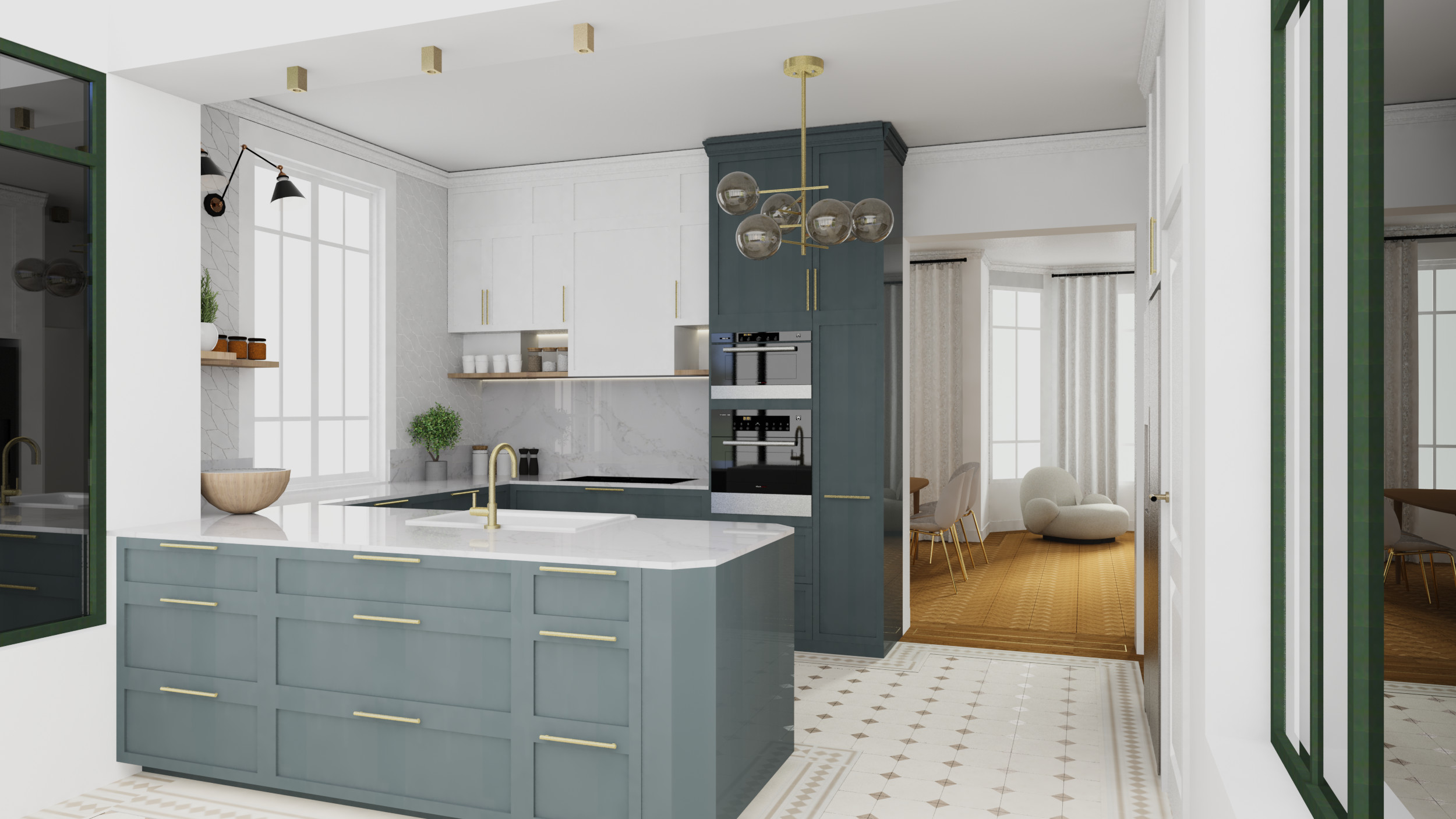Rénovation d'une maison de 280m2 à Saint-Germain-en-Laye.