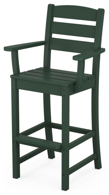 POLYWOOD Lakeside Bar Arm Chair, Green