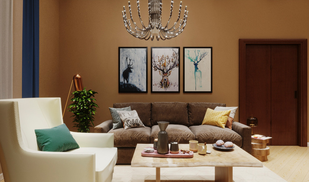 Гостиная в стиле шале