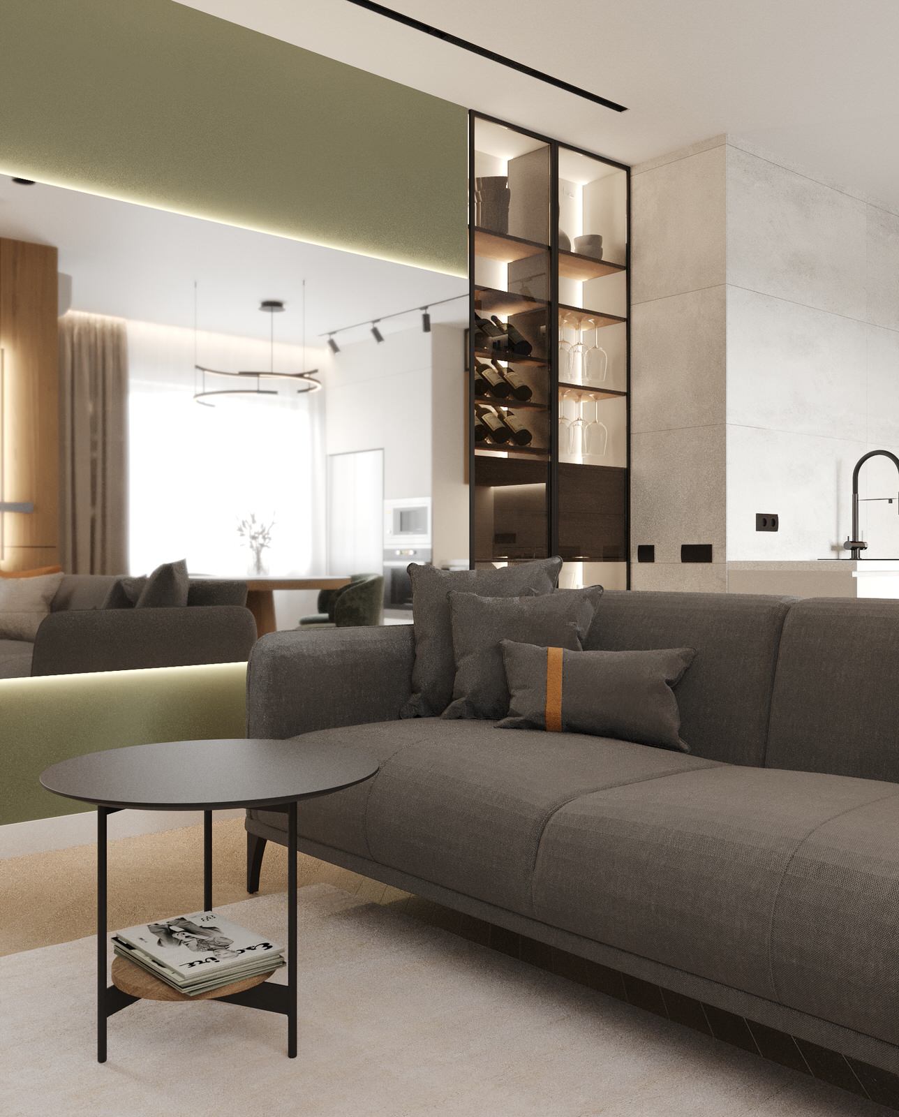 Кухня-гостиная в ЖК Александровский