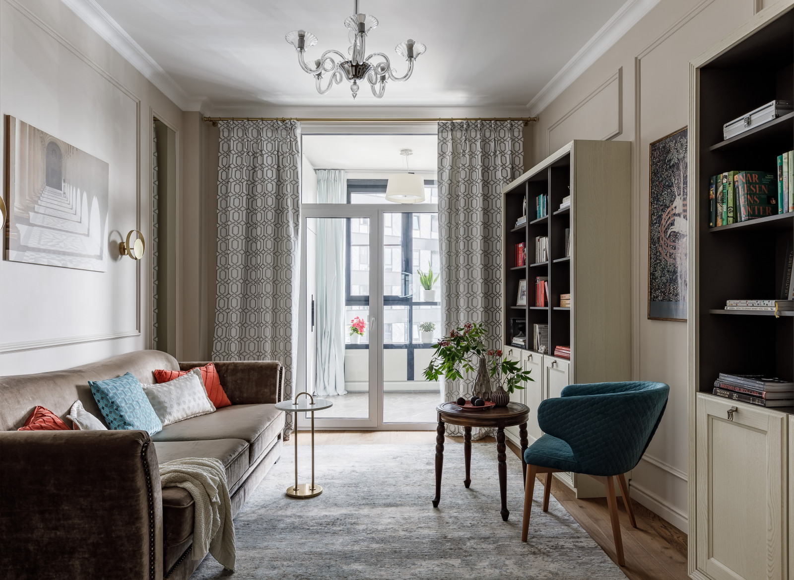 Гостиная-библиотека