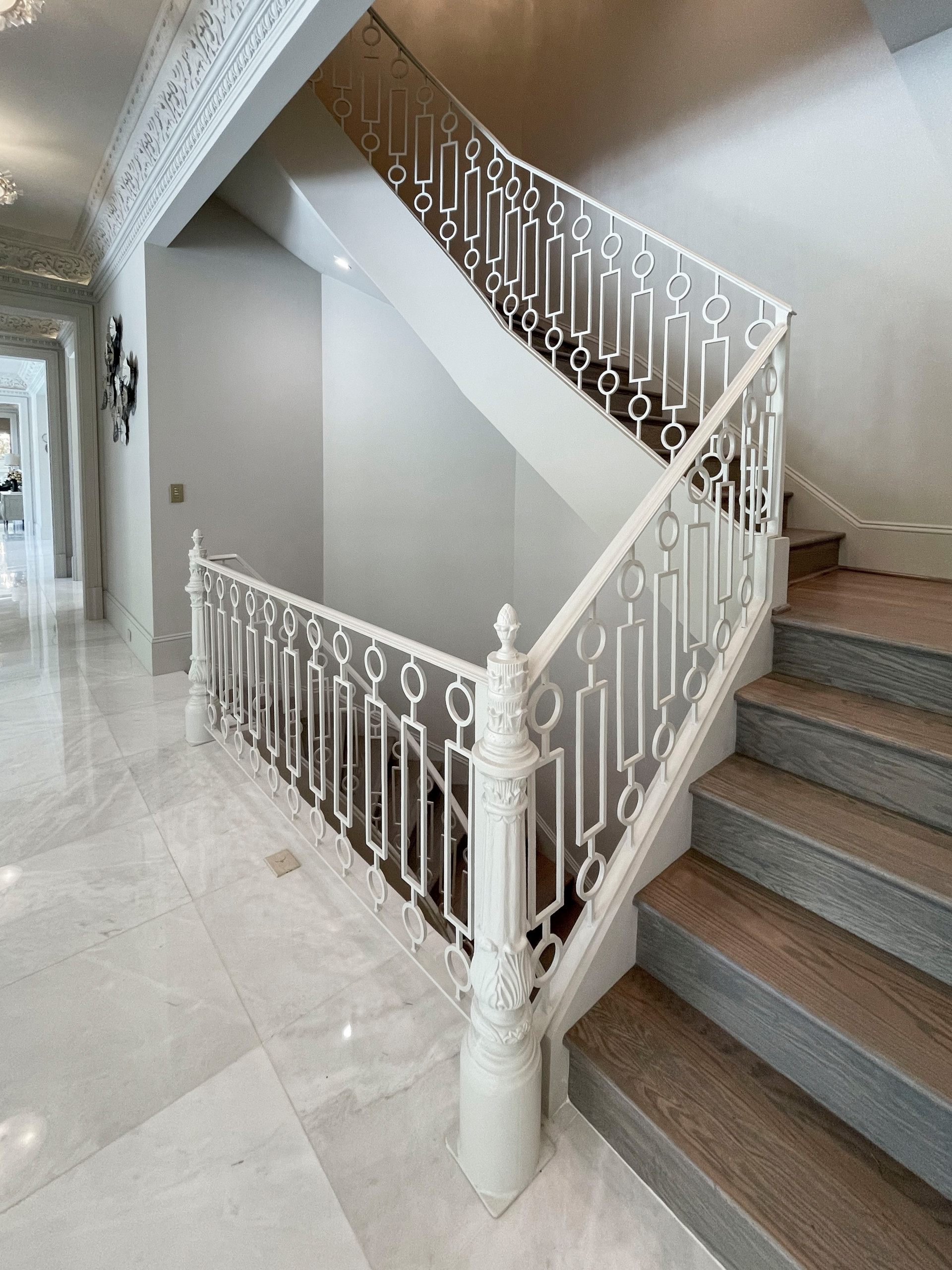 104_Curved Staircases in 18th Century French Inspired Mansion, Mclean VA 22101
