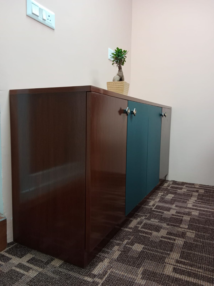 Scandinavian home office in Delhi.