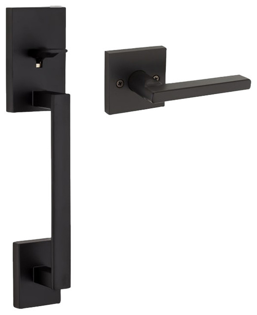 Kwikset 815SCEHFL San Clemente Lower Handleset With Interior Halifax Lever Transitional