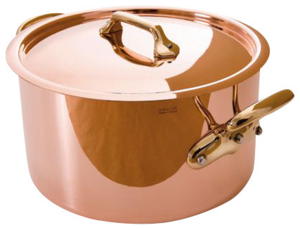 Mauviel M'heritage Copper & Stainless Steel Stew pot & Lid, 6.3 qt.