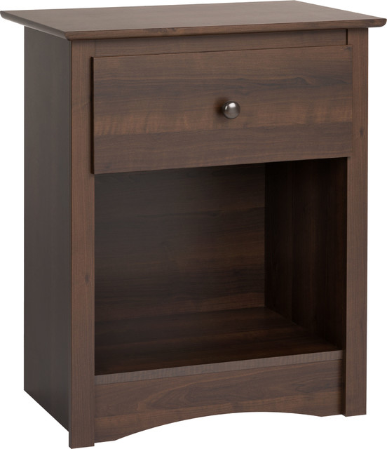 Sonoma 1 Drawer Tall Nightstand Transitional Nightstands And Sonoma 1 Drawer Tall Nightstand Espresso
