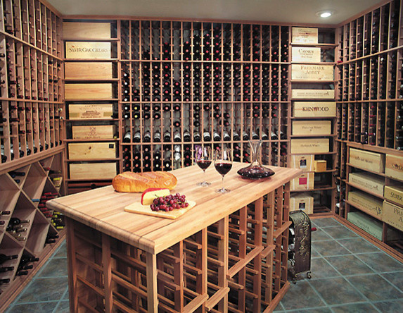 Photo of a traditional wine cellar in Cincinnati.