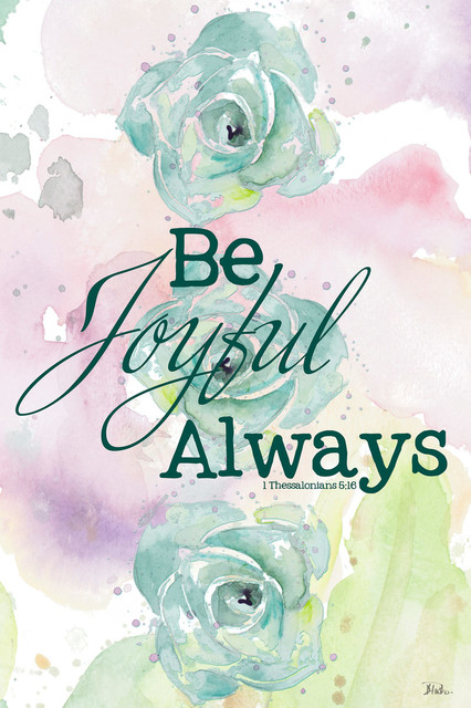 "Be Joyful Always Succulents" Canvas Art, 16"x24"