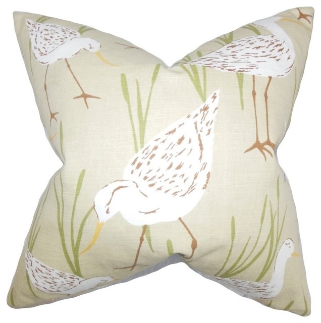 The Pillow Collection Tait Floral Rain Down Filled Throw Pillow