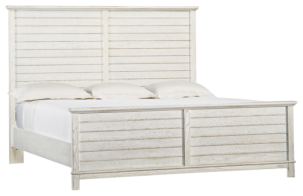 Stanley Furniture Resort Cape Comber Panel Bed, 6/0 Cal. King, Sail Cloth Finish