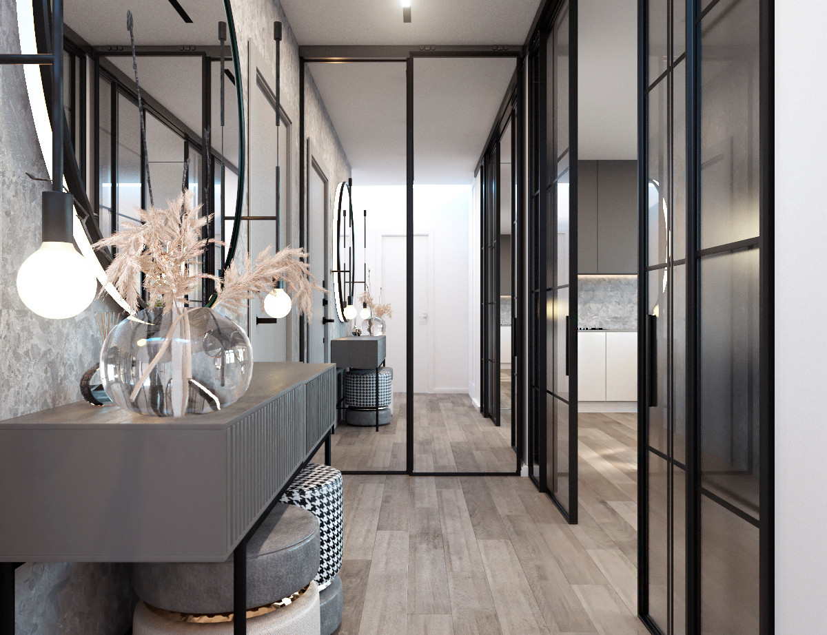 Интерьер в черно-белом цвете