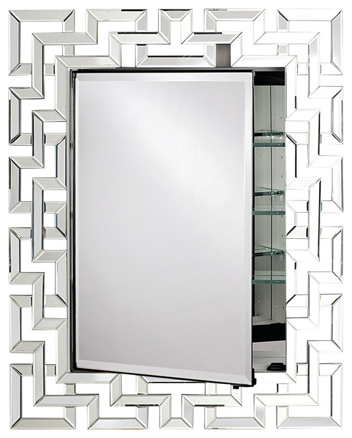 Radiance Greek Key And Circles Medicine Cabinet Contemporary Medicine Cabinets By Afina Corporation