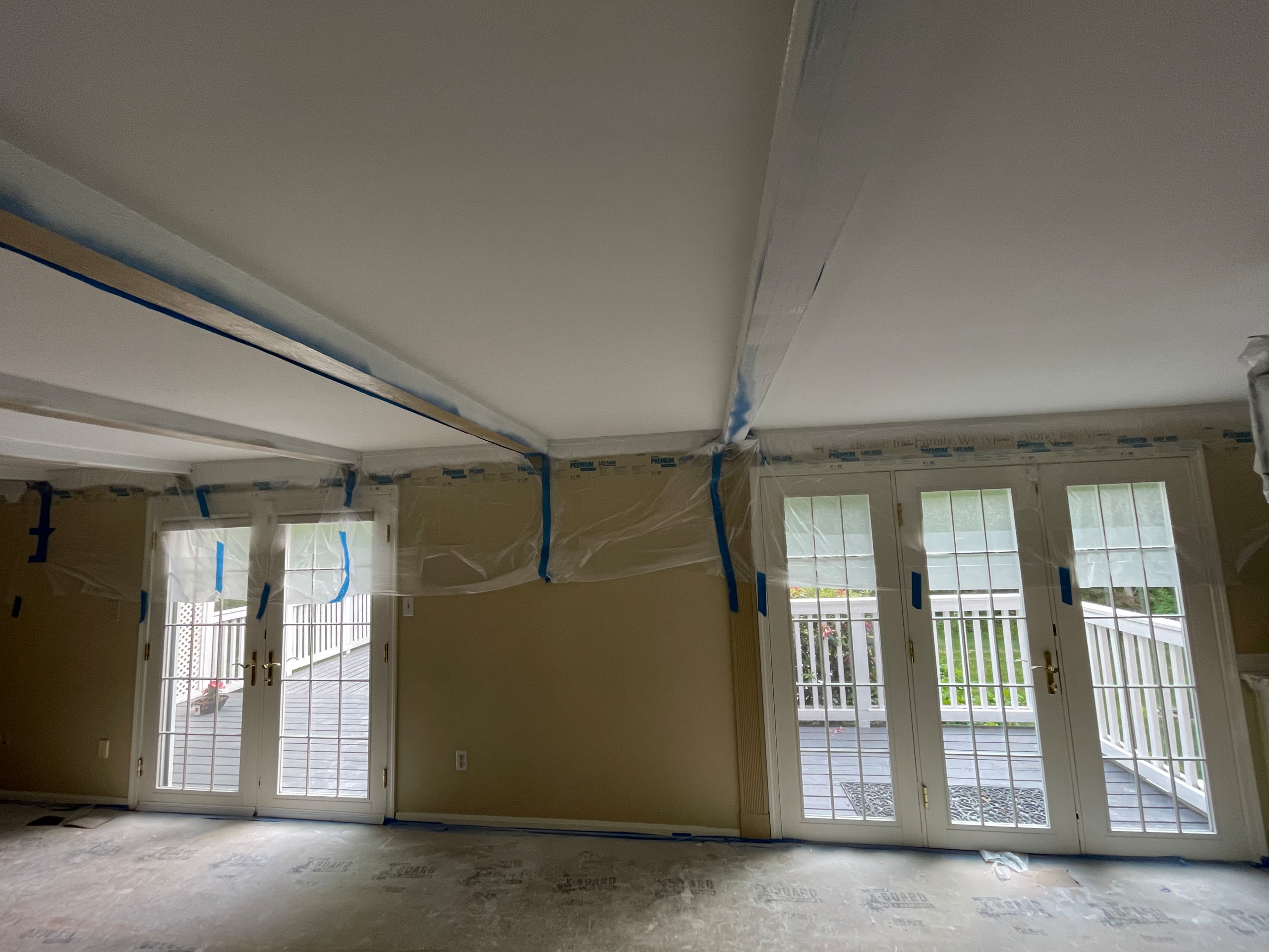 Popcorn ceiling removal and paint