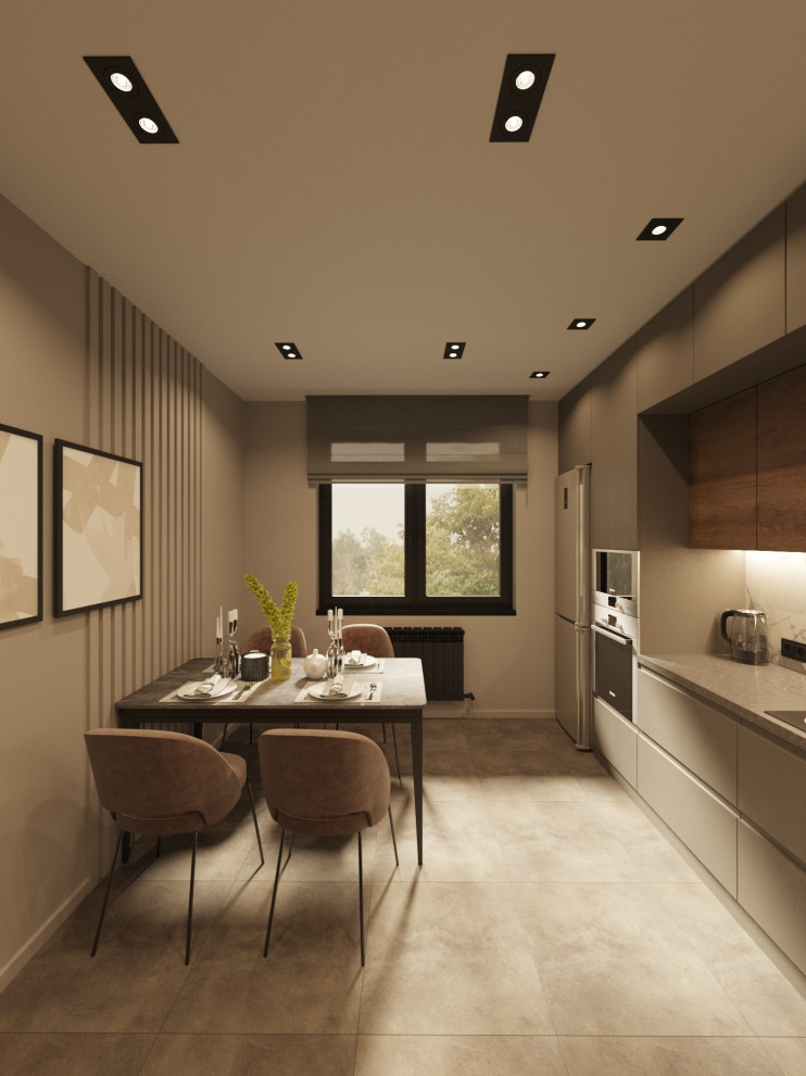 Дизайн проект квартиры в Москве в темных тонах