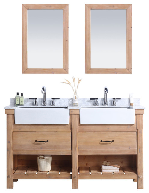 Marina 60 Bathroom Vanity Driftwood, 60 In Bathroom Vanity Mirror