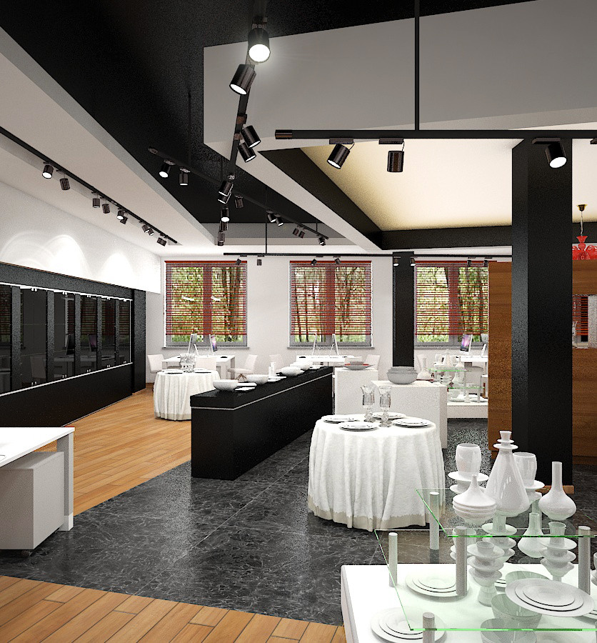 Визуализация салона посуды и подарков