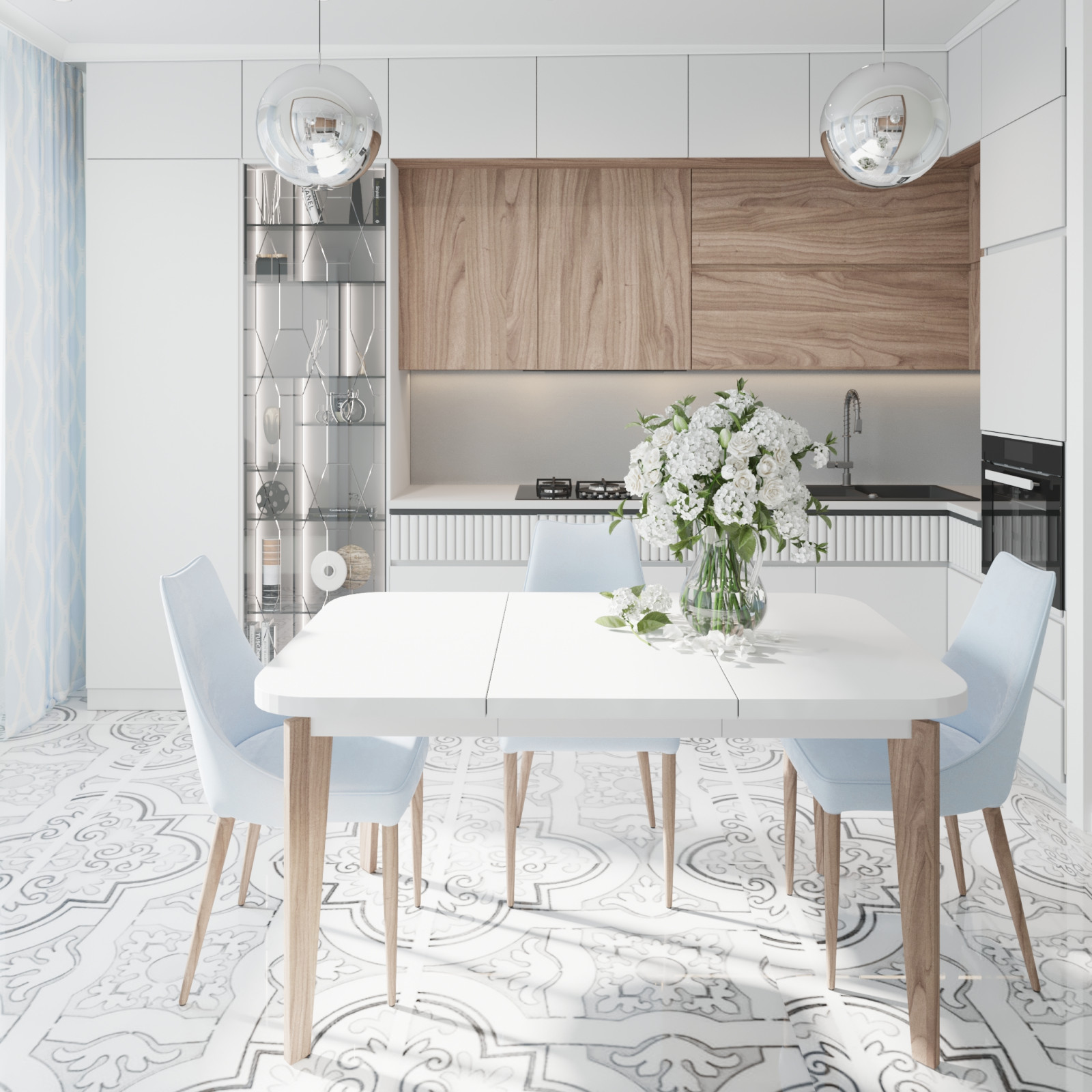 легкая неоклассика в голубом