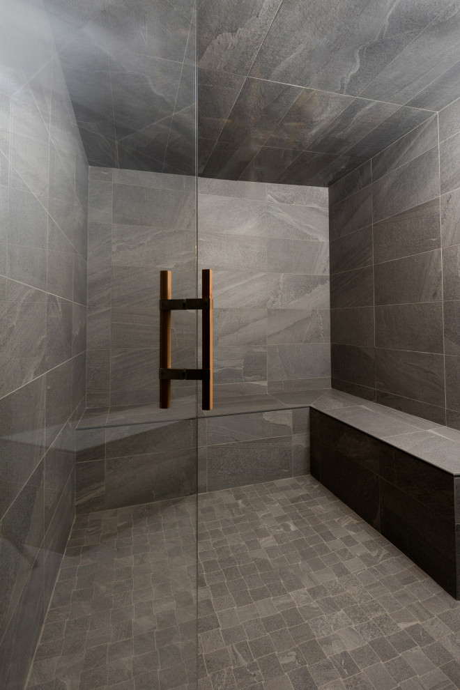 Bathroom - modern bathroom idea in Detroit
