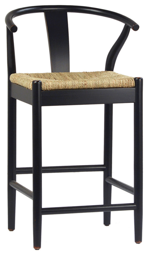 Hudson Counter Stool Antiqued Black Midcentury Bar Stools And