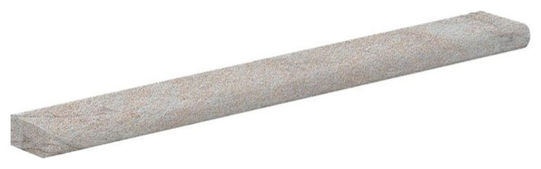Ivory Flow Natural Bullnose Modern 4"x24" Wall Deco, Set of 12