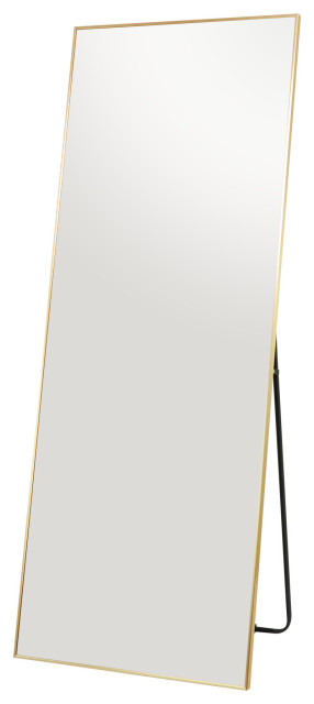 Modern Gold Metal Floor Mirror 561816