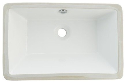 Fauceture LB21137 Castillo Undermount Bathroom Sink, White