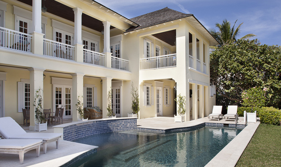 This is an example of a traditional pool in Miami.