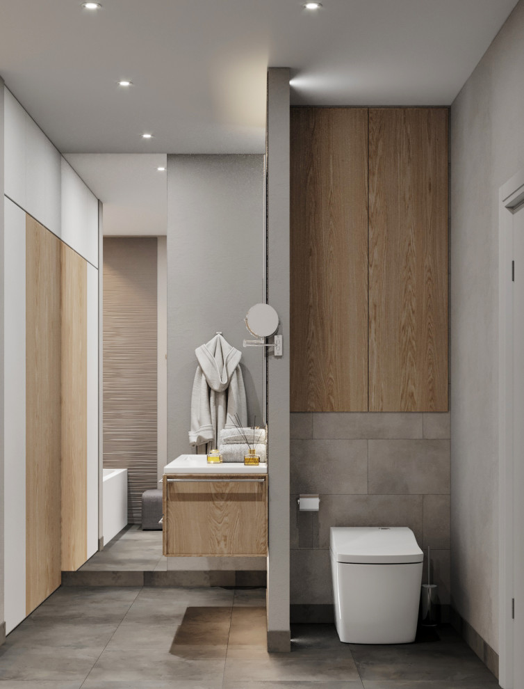 Ванная комната в стиле "сканди"