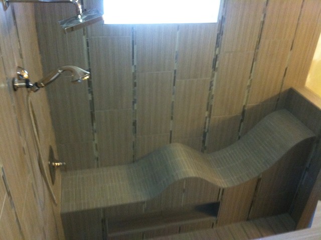 Shower Lounger Contemporary Bathroom