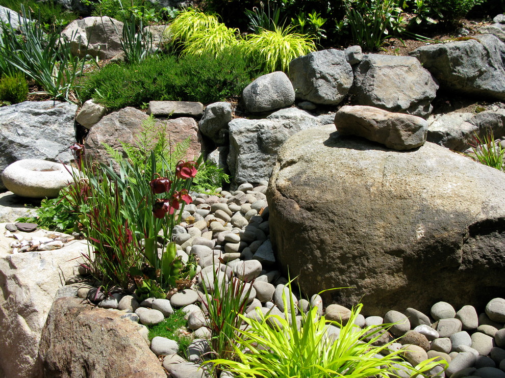 Inspiration for a transitional landscaping in Boston.