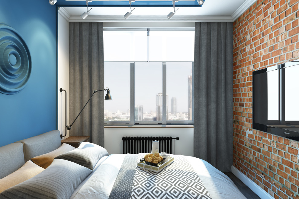 Лофт с красными акцентами