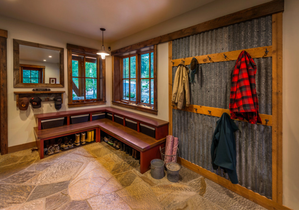 Photo of a country mudroom in Other.