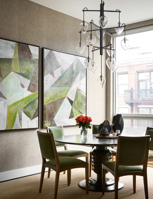 Sharp & Sophisticated West Loop Condo di-transizione-sala-da-pranzo