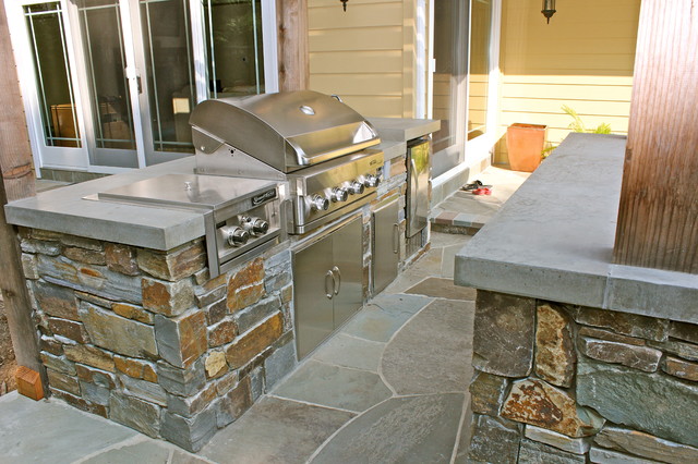 Concrete Countertops For Outdoor Kitchen Contemporary Patio