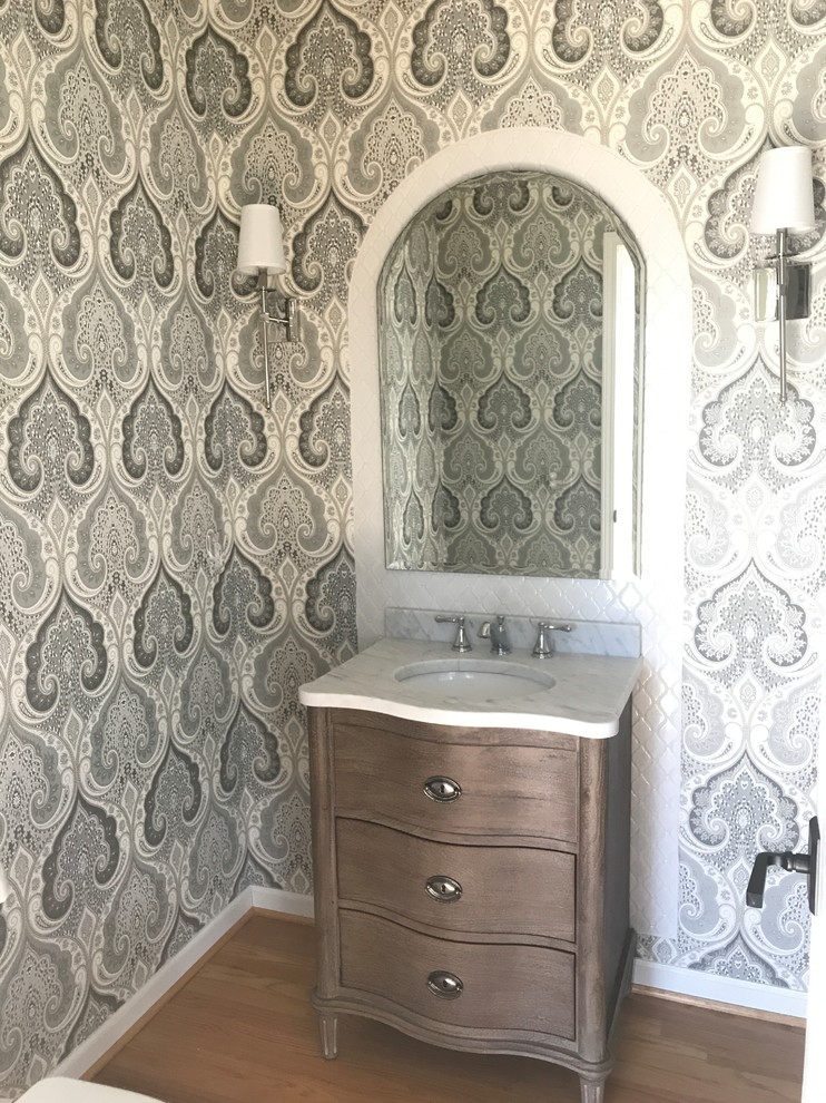 adding life to a small powder room - Traditional ...
