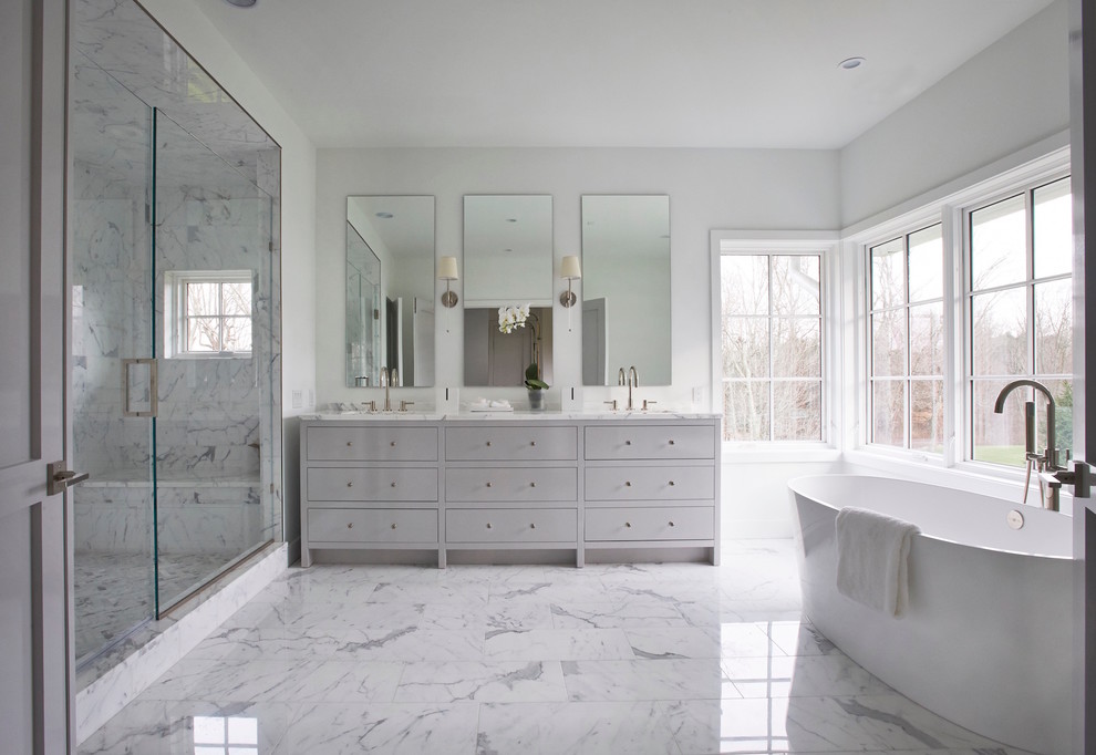Project 1 Modern Transitional Bathroom New York by Calla Studio