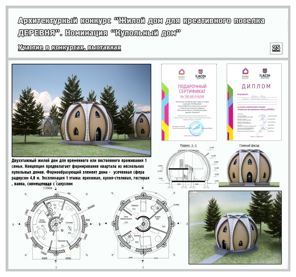 Конкурсный проект "Купольный дом"