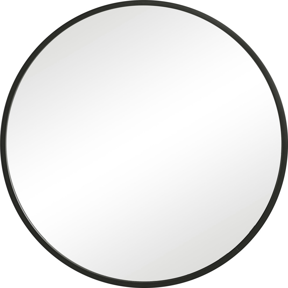 43" Large Round Simple Framed Vanity Bathroom Wall Mirror