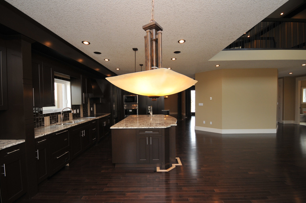 Inspiration for a transitional home design remodel in Edmonton