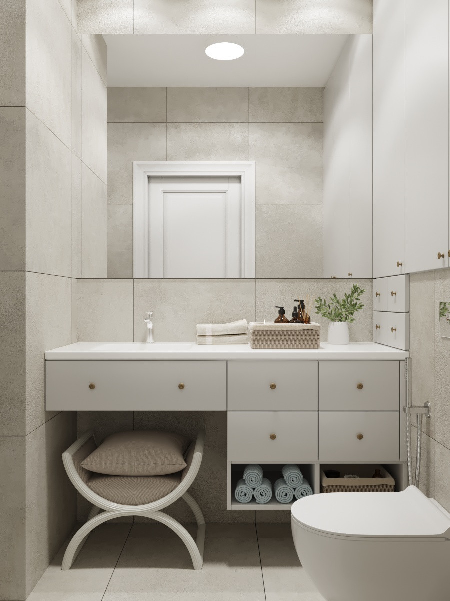 Спальня со своим санузлом .