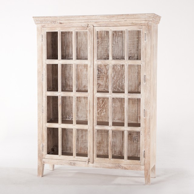 70 T Cabinet Hand Crafted And Distressed Mango Wood Crown Molding 70 T Cabinet Hand Crafted And Distressed Mango Wood Crown Molding Gl Panels Farmhouse China Cabinets Hutches By World Bazaar Outlet