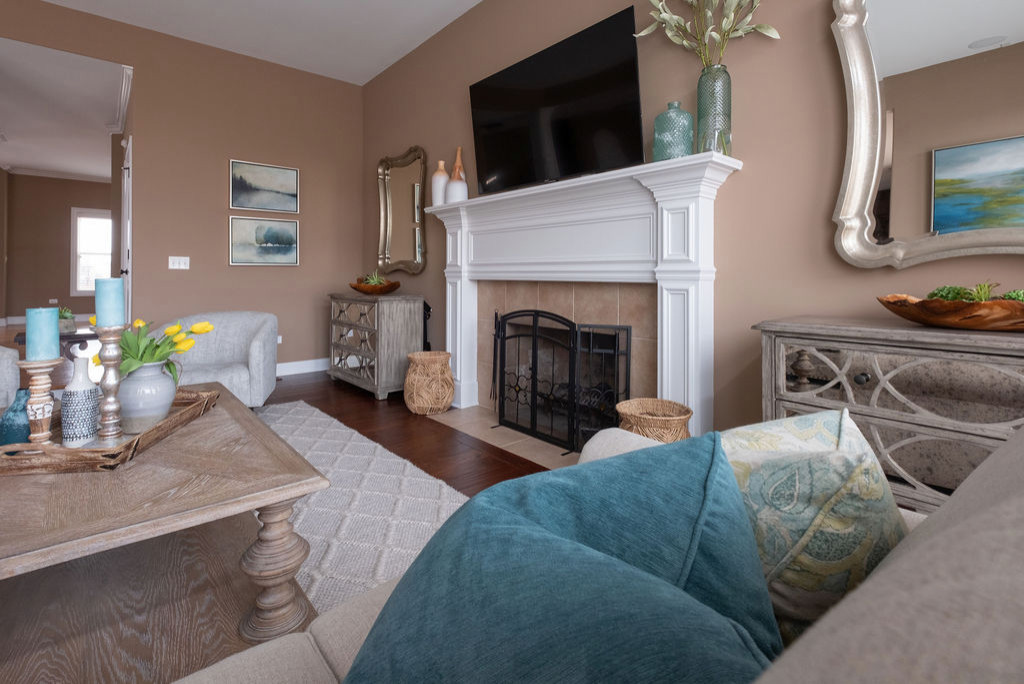 California Chic Style Living Room and Office