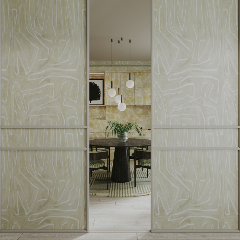 Квартира с зелеными акцентами