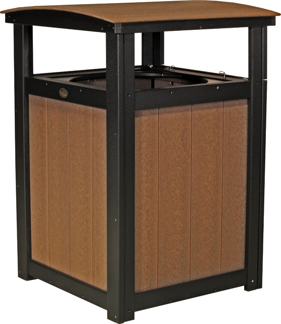 Commercial Grade Outdoor Trash Can in Premium Poly Lumber