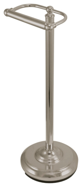 Kingston Brass Freestanding Toilet Paper Holder, Brushed Nickel